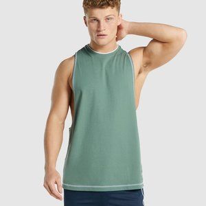 Gymshark Mens RECESS TANK Green XL